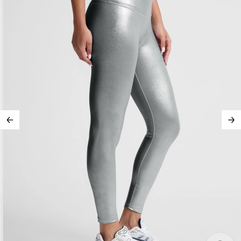 Beyond Yoga Metallic Silver Leggings - Picture 3 of 11
